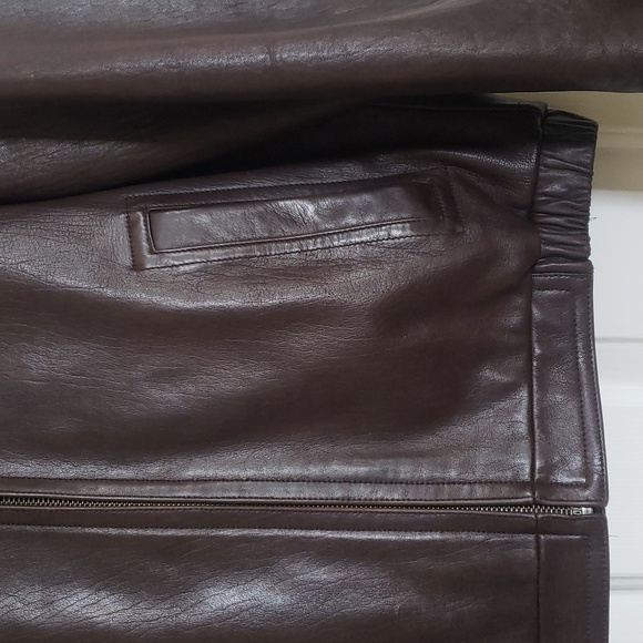 Vintage Bernardo Men’s Espresso Brown Full-grain Leather Bomber Jacket MEDIUM - Picture 7 of 15